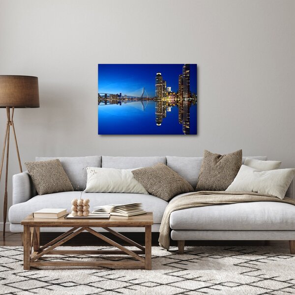 Obraz - noční Rotterdam (70x50 cm)