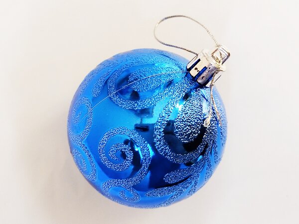 Sada vánočních ozdob na stromek, koule, 7cm, 8ks, různé barvy Barva: Modrá