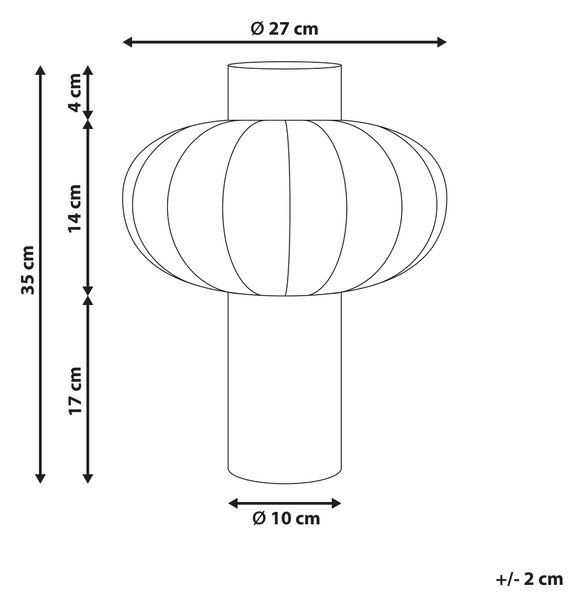 Stolní lampa ABENS Dřevo Světle hnědá