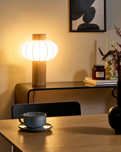 Stolní lampa ABENS Dřevo Světle hnědá