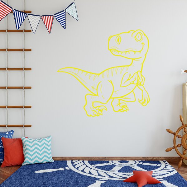 Živá Zeď Samolepka Dinosaurus Barva: černá