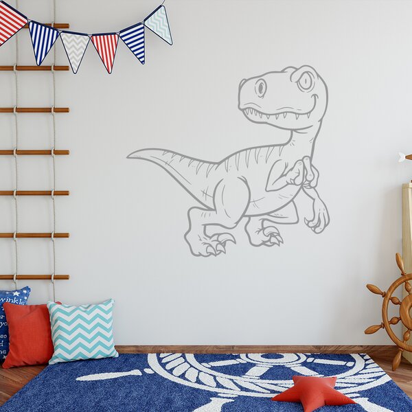 Živá Zeď Samolepka Dinosaurus Barva: černá