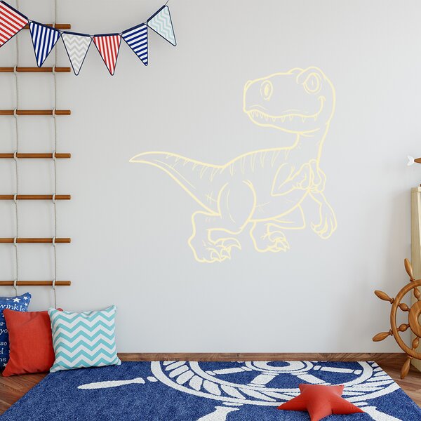 Živá Zeď Samolepka Dinosaurus Barva: černá