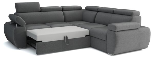 Sedací souprava BASTON | 260x260 cm | rozkládací + úložný prostor na levo | VÝBĚR TKANIN