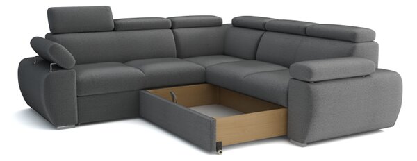 Sedací souprava BASTON | 260x260 cm | rozkládací + úložný prostor na levo | VÝBĚR TKANIN