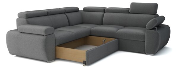 Sedací souprava BASTON | 260x260 cm | rozkládací + úložný prostor na pravo | VÝBĚR TKANIN