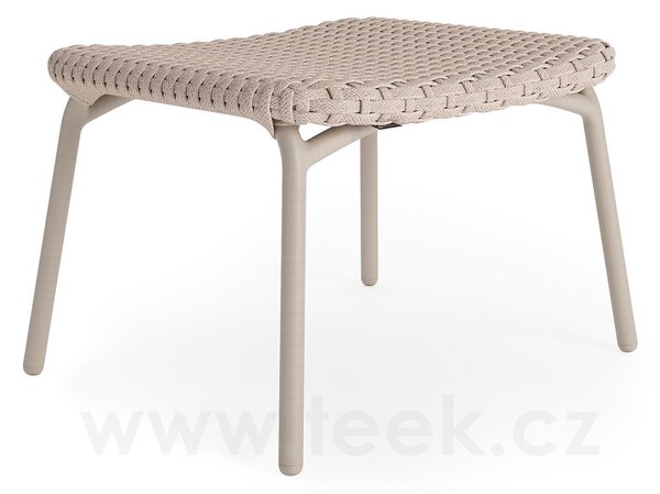 Jati Kebon Podnožka Lima, Jati Kebon, rám hliník barva sand mat, výplet lanko 14 mm barva linen, bez sedáku