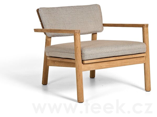 Jati Kebon Teakové nízké křeslo Lynn Teak, Jati Kebon, 73,8x77x68,6 cm, teak, bez sedáku