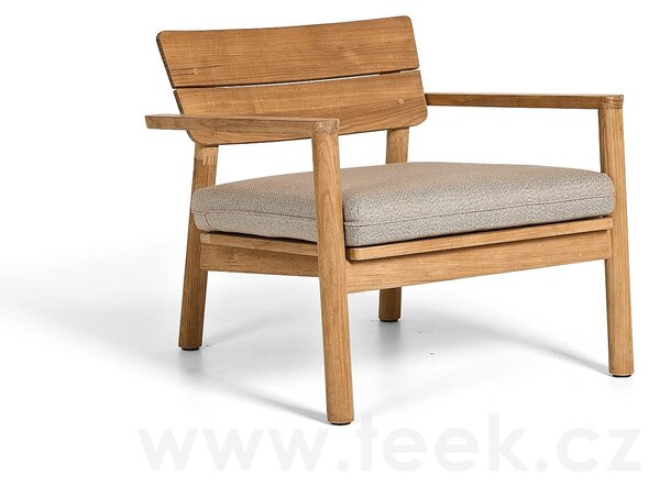 Jati Kebon Teakové nízké křeslo Lynn Teak, Jati Kebon, 73,8x77x68,6 cm, teak, bez sedáku
