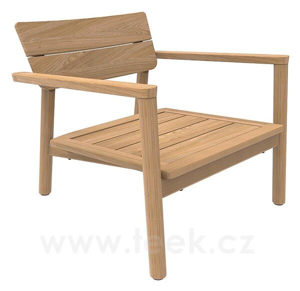 Jati Kebon Teakové nízké křeslo Lynn Teak, Jati Kebon, 73,8x77x68,6 cm, teak, bez sedáku