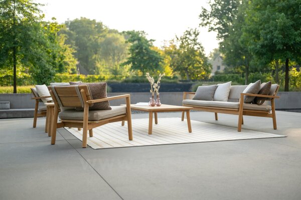 Jati Kebon Teaková pohovka 3-místná Lynn Teak, Jati Kebon, 198x78,5x68,6 cm, teak, bez sedáku