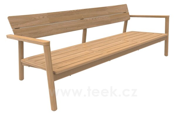 Jati Kebon Teaková pohovka 3-místná Lynn Teak, Jati Kebon, 198x78,5x68,6 cm, teak, bez sedáku