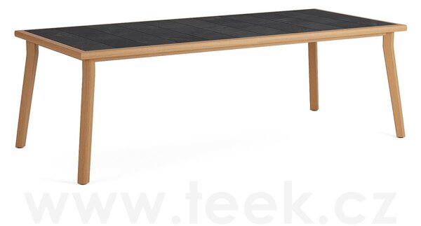 Jati Kebon Jídelní stůl Lynn Teak, Jati Kebon, obdélníkový 234x105x75 cm, rám teak, deska keramika dekor Chianca