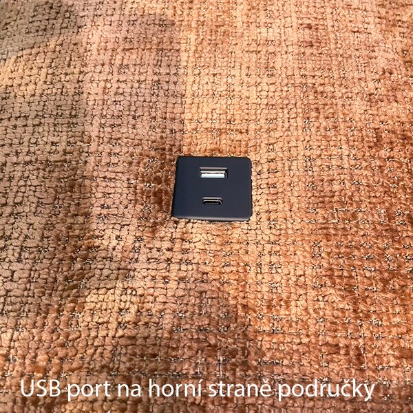 Pohovka GEMMA | 260 cm | EXTRA KVALITA | rozkládací + úložný prostor + USB | VÝBĚR TKANIN