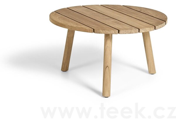 Jati Kebon Teakový odkládací stolek Ronda, Jati Kebon, kulatý 60x34 cm