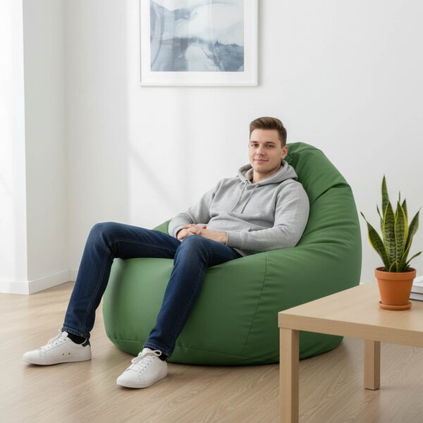 Sedací pytel Primabag Tera Sako ekokůže zelená