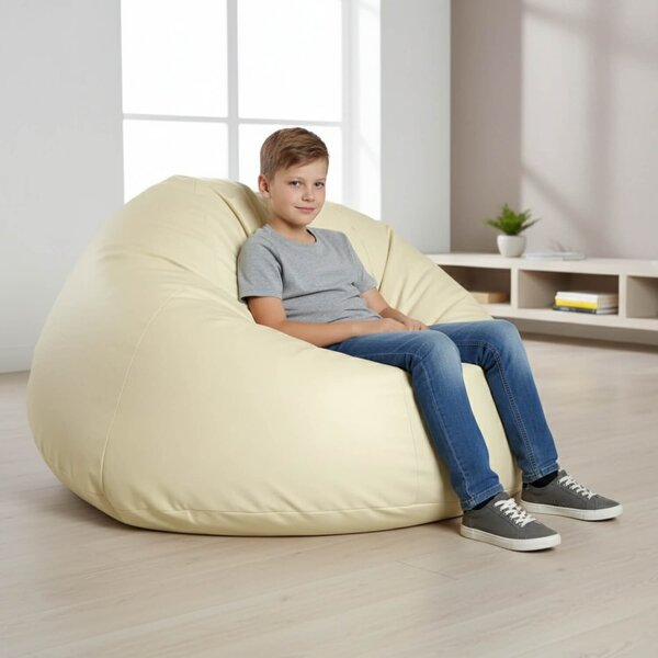 Sedací pytle Primabag Maxi ekokůže béžová