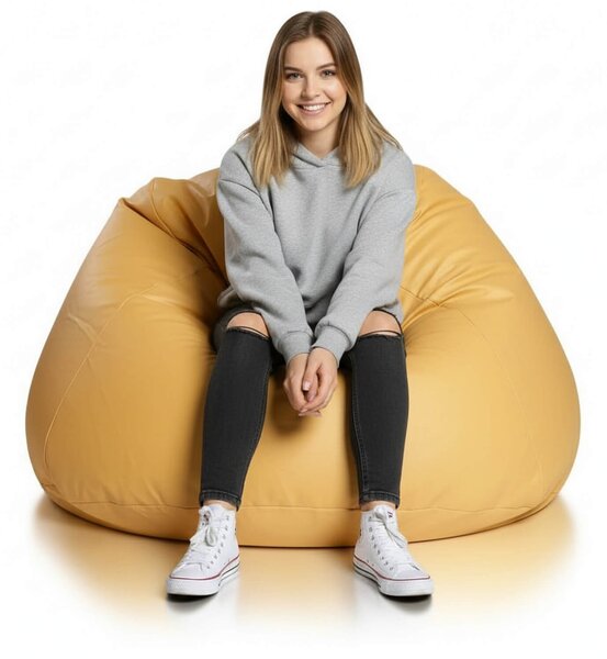 Sedací pytle Primabag Maxi ekokůže žlutá