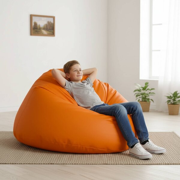 Sedací pytle Primabag Maxi ekokůže oranžová