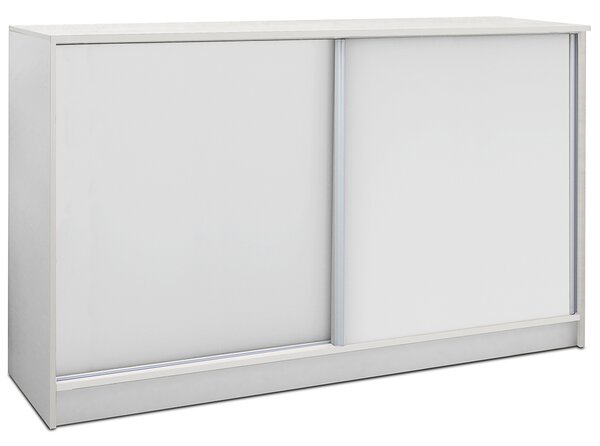 Komoda MINI | 150 cm | bílá | posuvná dvířka