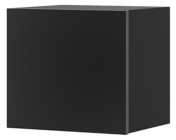 Obývací stěna CALABRINI c | 210 cm | 8 dílů E | černá lesk