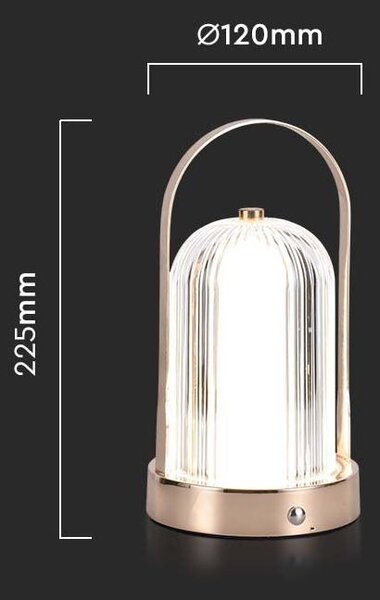 LED Solution Zlatá LED stolní nabíjecí lampa 225mm 1W 7989