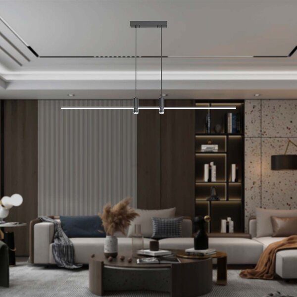 LED Solution Černé závěsné LED svítidlo designové 80cm 19W 10060