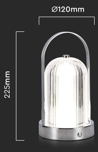 LED Solution Chromová LED stolní nabíjecí lampa 225mm 1W 7990