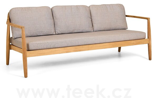 Jati Kebon Pohovka 3-místná Tofino Teak, Jati Kebon, 191x75x71 cm, rám teak, bez polstrů