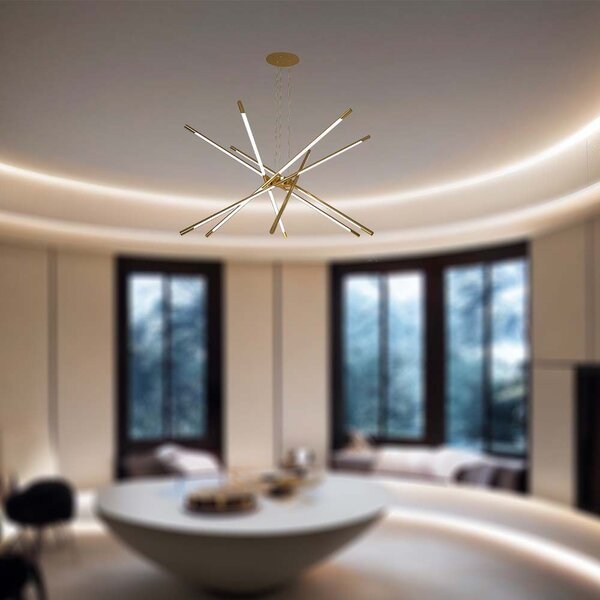 LED Solution Zlaté závěsné LED svítidlo designové 97cm 42W stmívatelné 15343