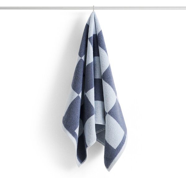 Bavlněný froté ručník Check Steel Blue 50 × 90 cm