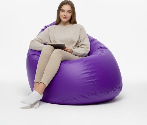 Sedací pytel Primabag Mega Sako ekokůže fialová