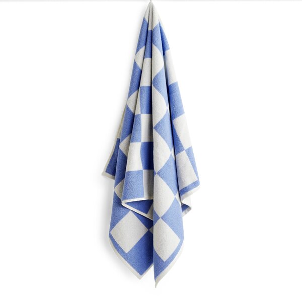 Bavlněná froté osuška Check Sky Blue 70 × 136 cm