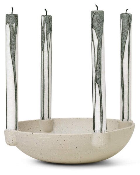 Ferm Living Svícen Bowl large, light grey