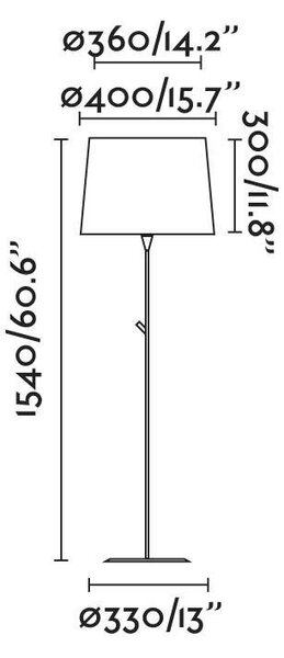 CONGA bílá stojací lampa - FARO