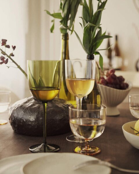 Ferm Living Sklenice na bílé víno Host 2 ks, clear