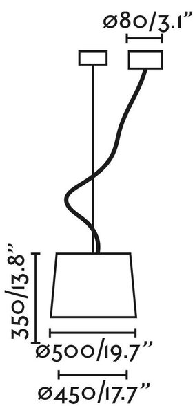 SAMBA závěsné svítidlo, černá/skládaná zelená, pr.450 - FARO