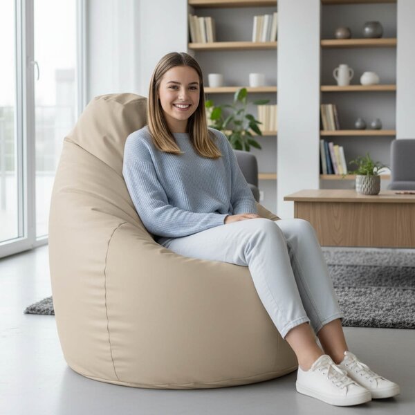 Sedací pytel Primabag Mega Sako ekokůže cappucino