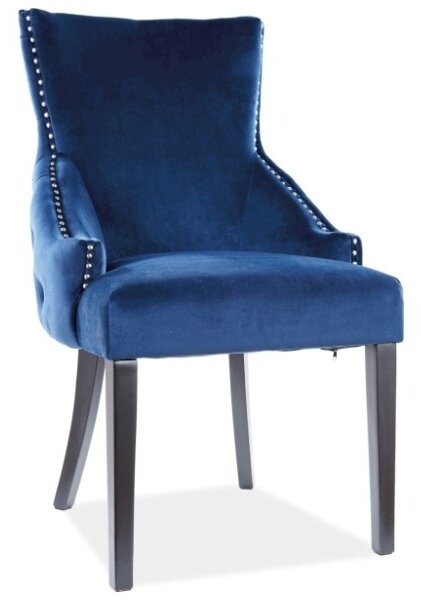 SIGNAL Jídelní židle/křeslo GEORGE velvet modré