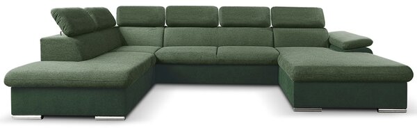 Sedací souprava COOL II | 220x343x191 cm | rozkládací + 2x úložný prostor | PRAVÁ | zelená 11/31