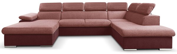 Sedací souprava COOL II | 191x343x220 cm | rozkládací + 2x úložný prostor | LEVÁ | vínová 17/26