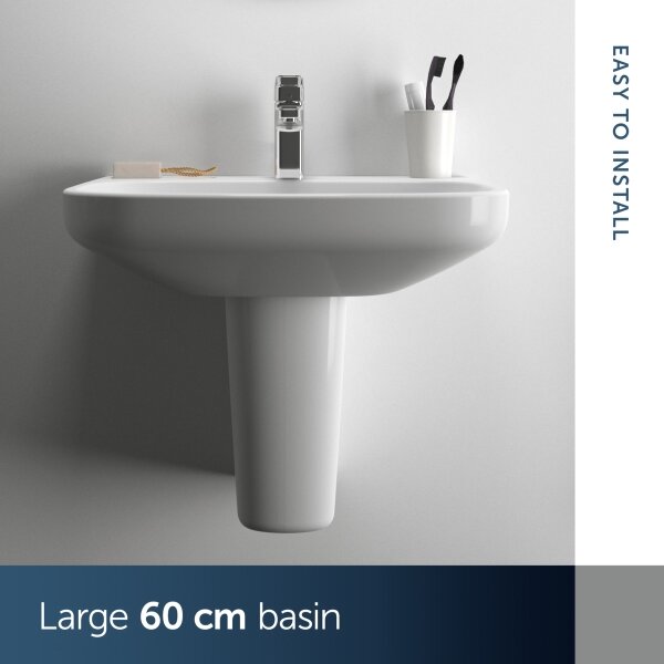 Ideal Standard T470501 - Závěsné umyvadlo I.LIFE A 60x48 cm keramika/bílá