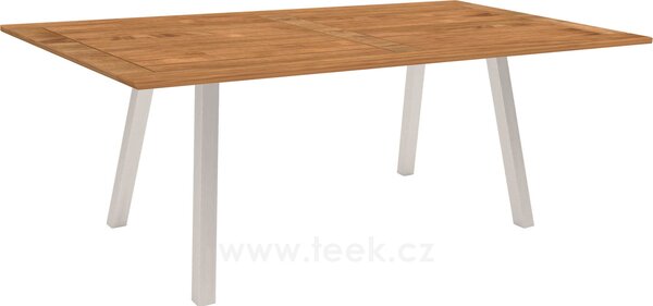 Stern Jídelní stůl Interno, Stern, obdélníkový 180x100x75 cm, profil nohou čtvercový, rám nerez, deska teak
