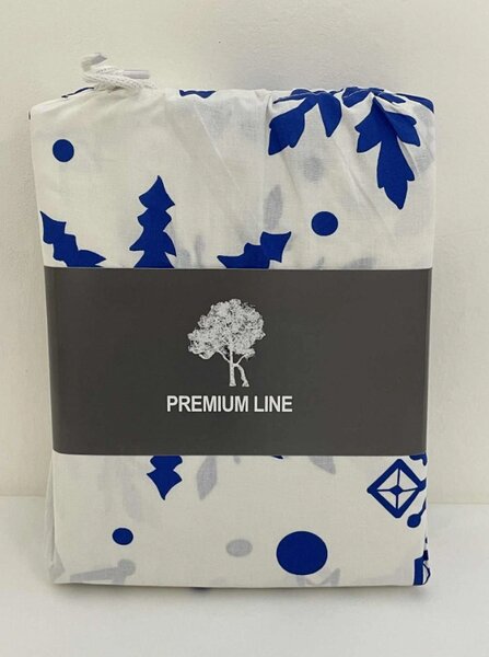 Zimní Bavlněné povlečení PREMIUM FLAKA modré