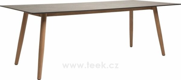 Stern Jídelní stůl Interno, Stern, obdélníkový 220x100x73,5 cm, nohy teak, deska HPL Cement light