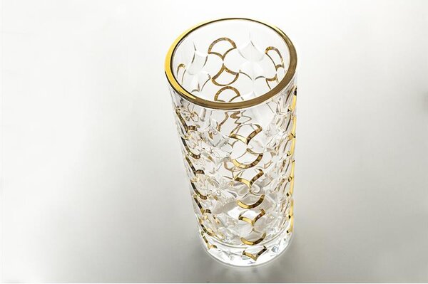 KŘISTÁLOVÁ VÁZA BOHEMIA PRESTIGE ARABESQUE GOLD 280MM