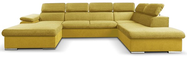 Sedací souprava COOL II | 191x343x220 cm | rozkládací + 2x úložný prostor | LEVÁ | žlutá 07/08