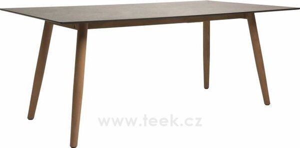 Stern Jídelní stůl Interno, Stern, obdélníkový 180x100x73,5 cm, nohy teak, deska HPL Cement light