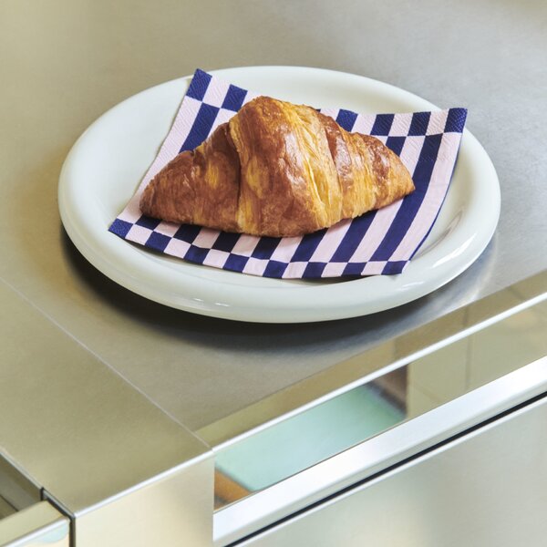 Papírové ubrousky Pattern Dinner Light Pink/Dark Blue – set 20 ks