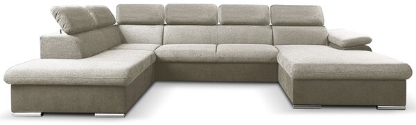 Sedací souprava COOL II | 220x343x191 cm | rozkládací + 2x úložný prostor | PRAVÁ | béžová 02/03